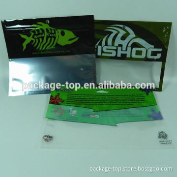 Custom soft plastic clear fish lure bag/ zip plastic bag for fishing lure